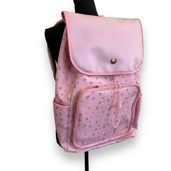 Sailor Moon Pink School Backpack Luna Large 17”X14” In the Name Of The Moon - Picture 1 of 16